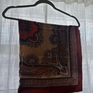 Orange and Brown Vintage Paisley Scarf